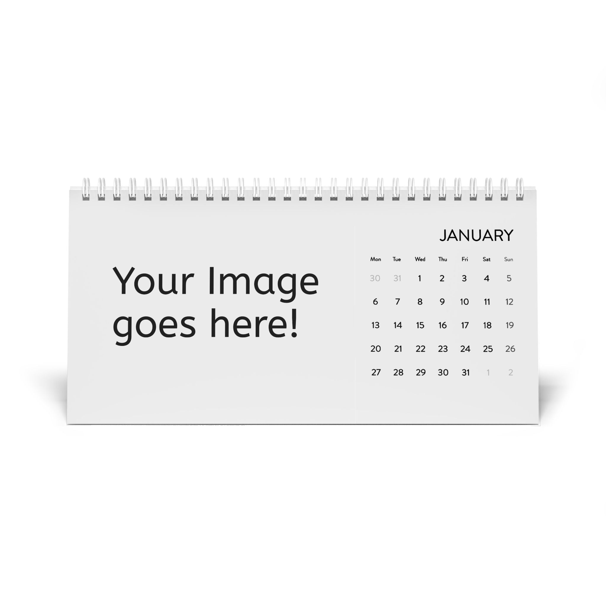 2025 Personalized Desk Calendar – Custom Image Grid Monthly Planner