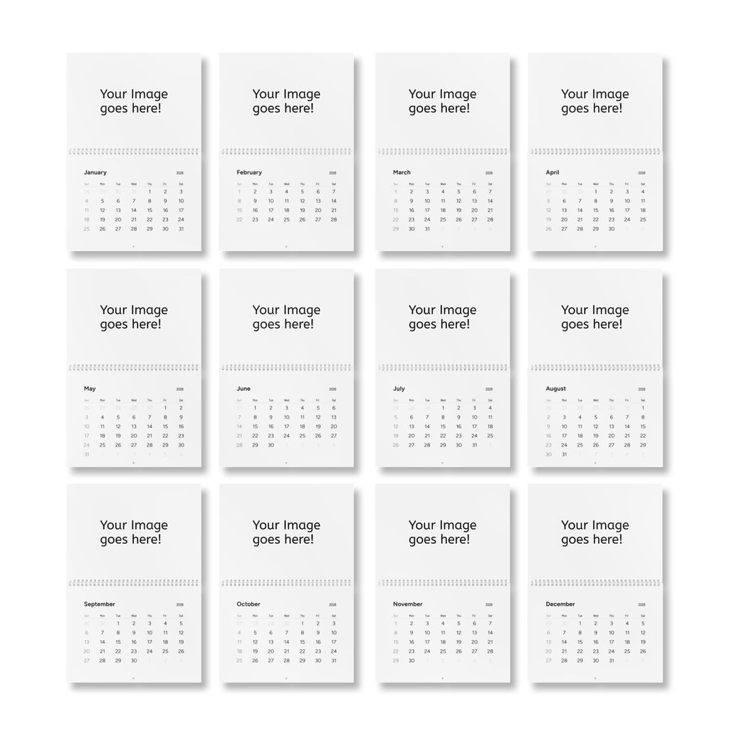 2026 Custom Photo Wall Calendar — Personalized Monthly Planner
