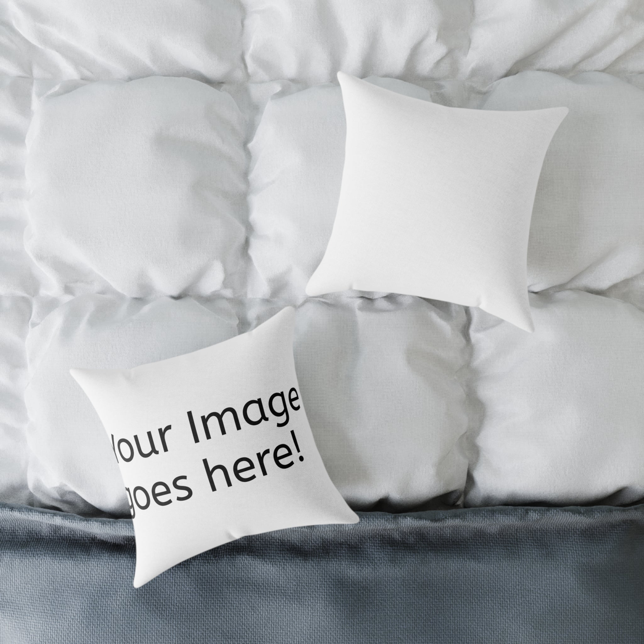 Square Poly Canvas Pillow — Custom Photo/Design Throw Pillow