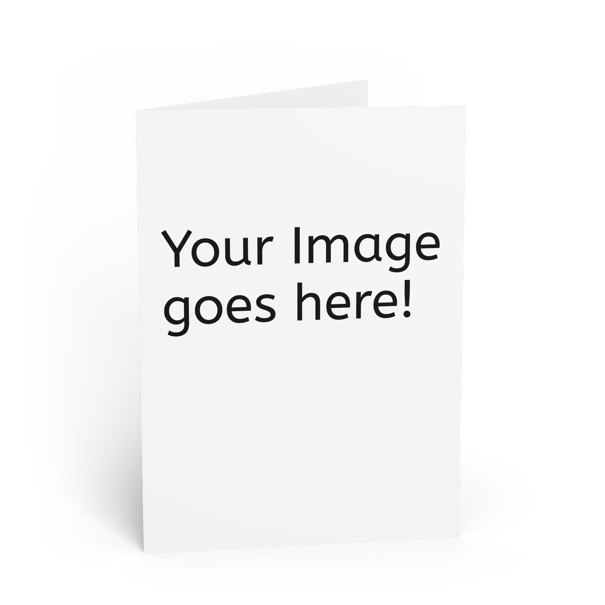 Personalizable Greeting Card — "Your Image Goes Here" Minimal Photo Upload Card