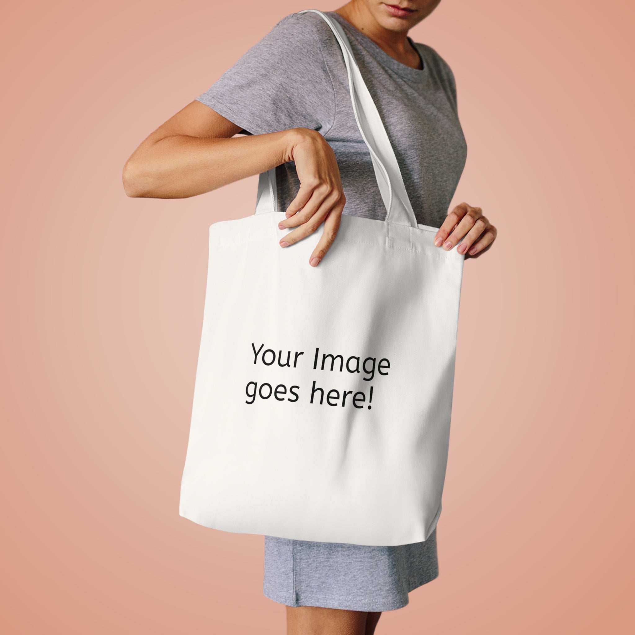 Custom Cotton Tote Bag — Personalized Image Print Eco-Friendly Shopper