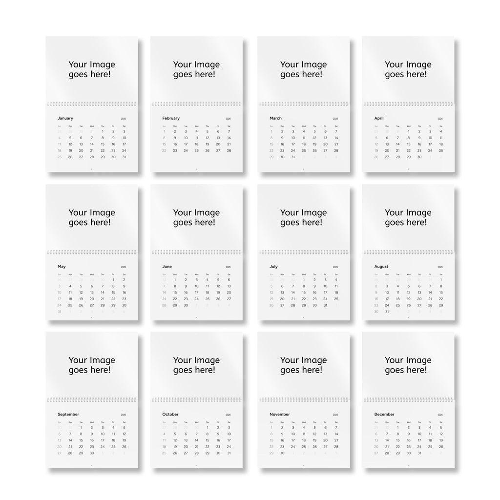 2026 Custom Photo Wall Calendar — Personalized Monthly Planner