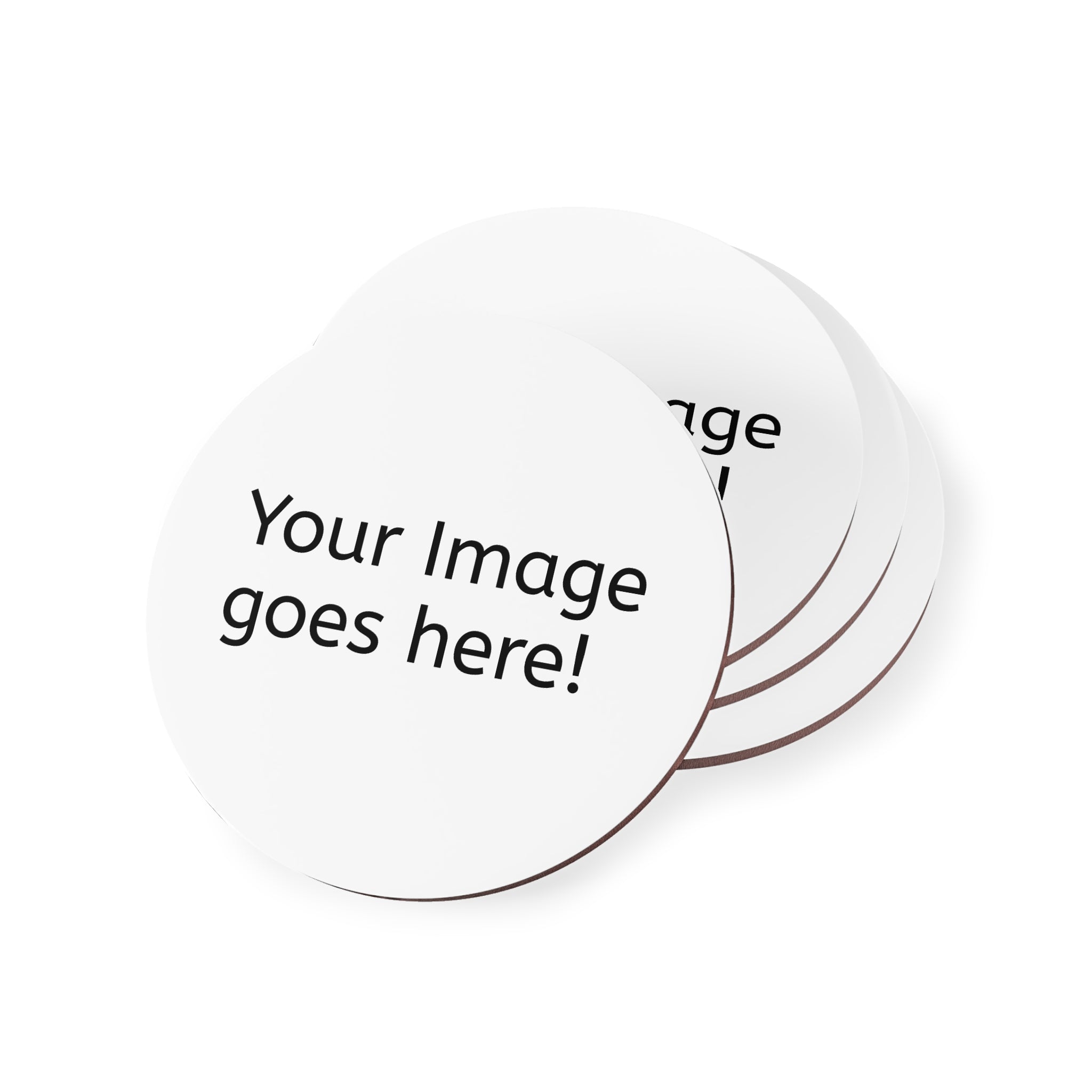 Custom Round Cork Coasters - Personalized Photo or Logo Drink Coaster Set